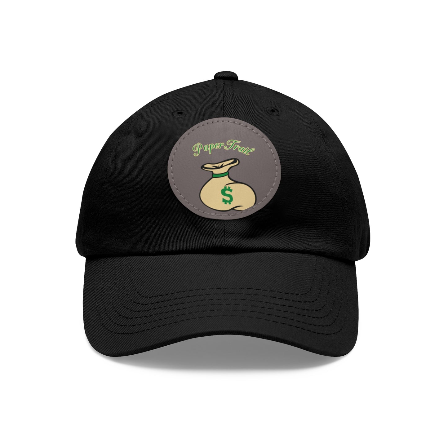 Money Bag Hat with Leather Patch (Round)