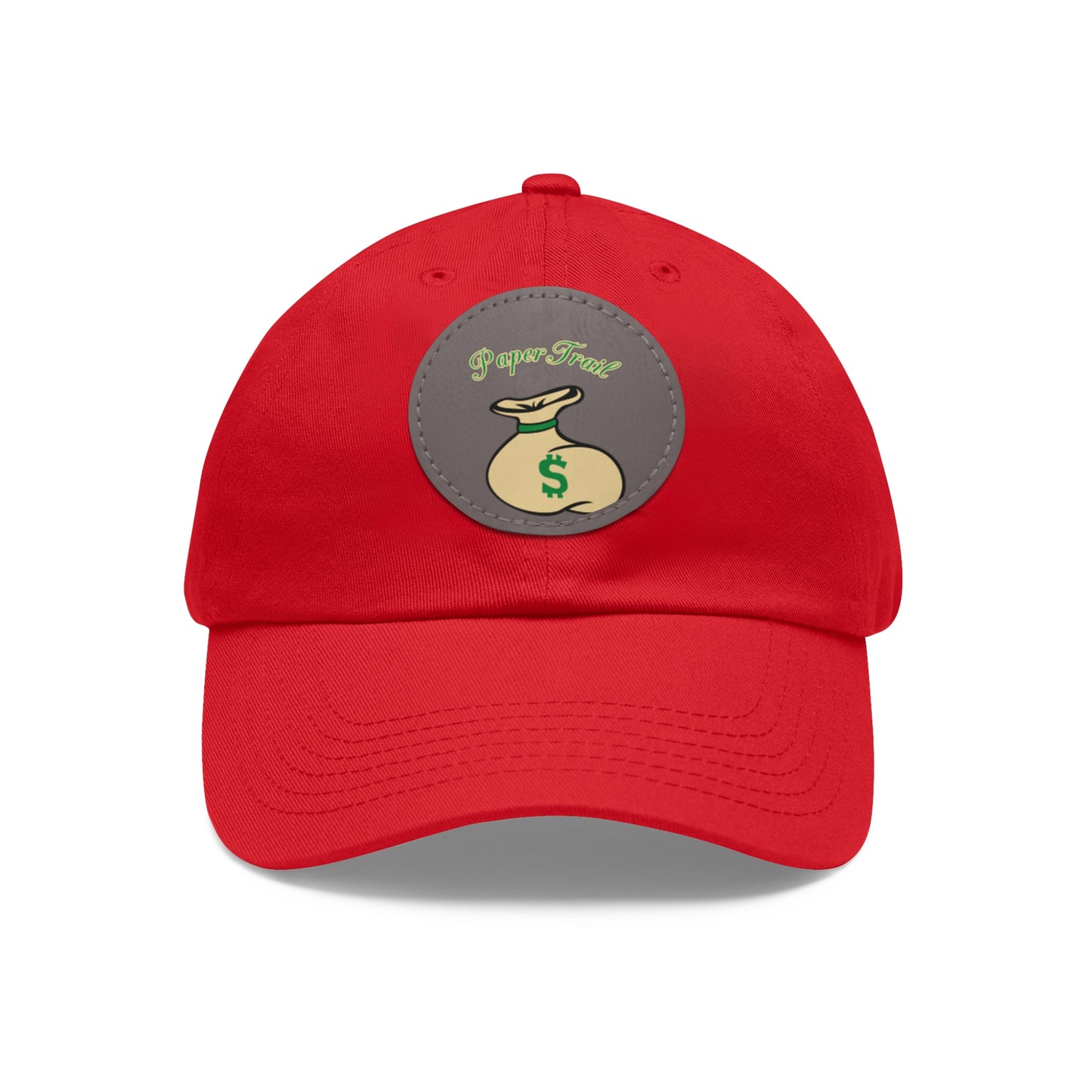 Money Bag Hat with Leather Patch (Round)