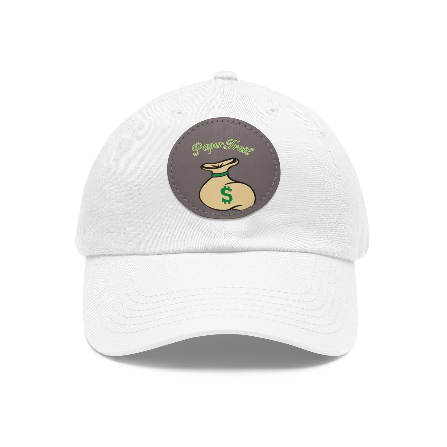 Money Bag Hat with Leather Patch (Round)